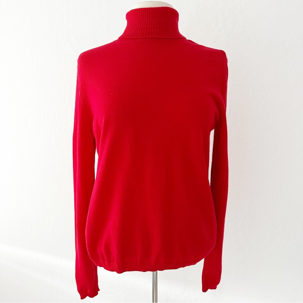 Pendleton Red Merino Wool Turtleneck Sweater | Small